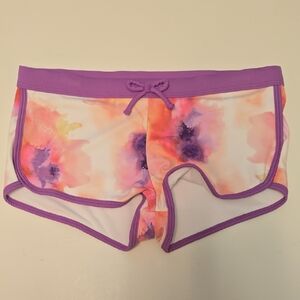 Purple and Multicolor Swim Shorts